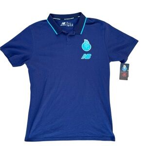 New Mens Large New Balance Football Club Porto Blue Polo Shirt Portugal Soccer